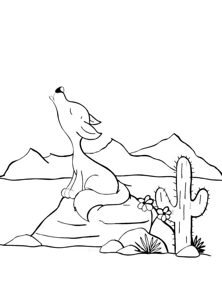 Coyote Mignon coloring page