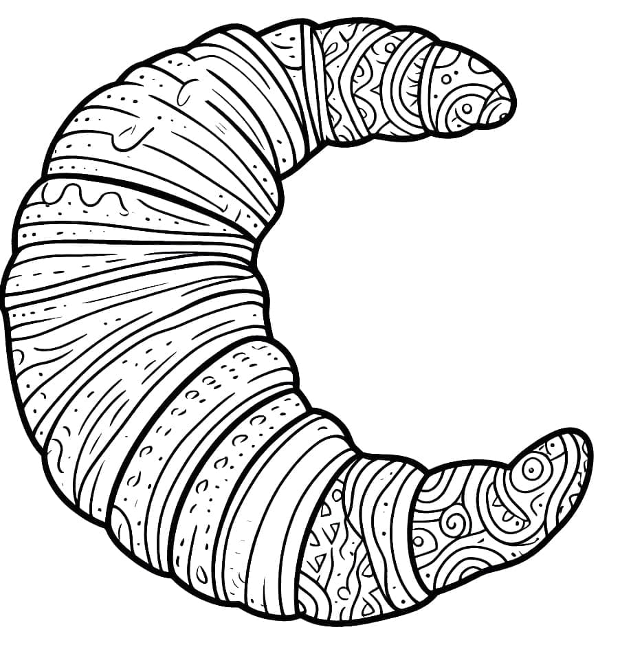 Croissant Imprimable coloring page
