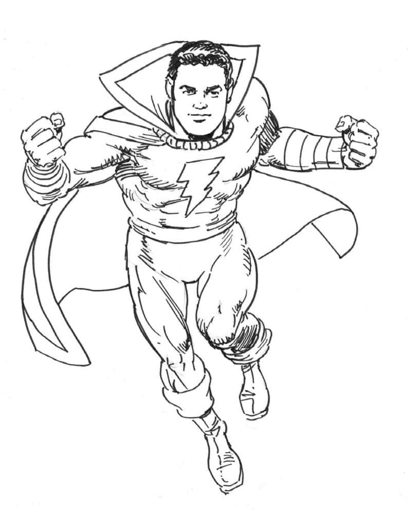 DC Shazam coloring page