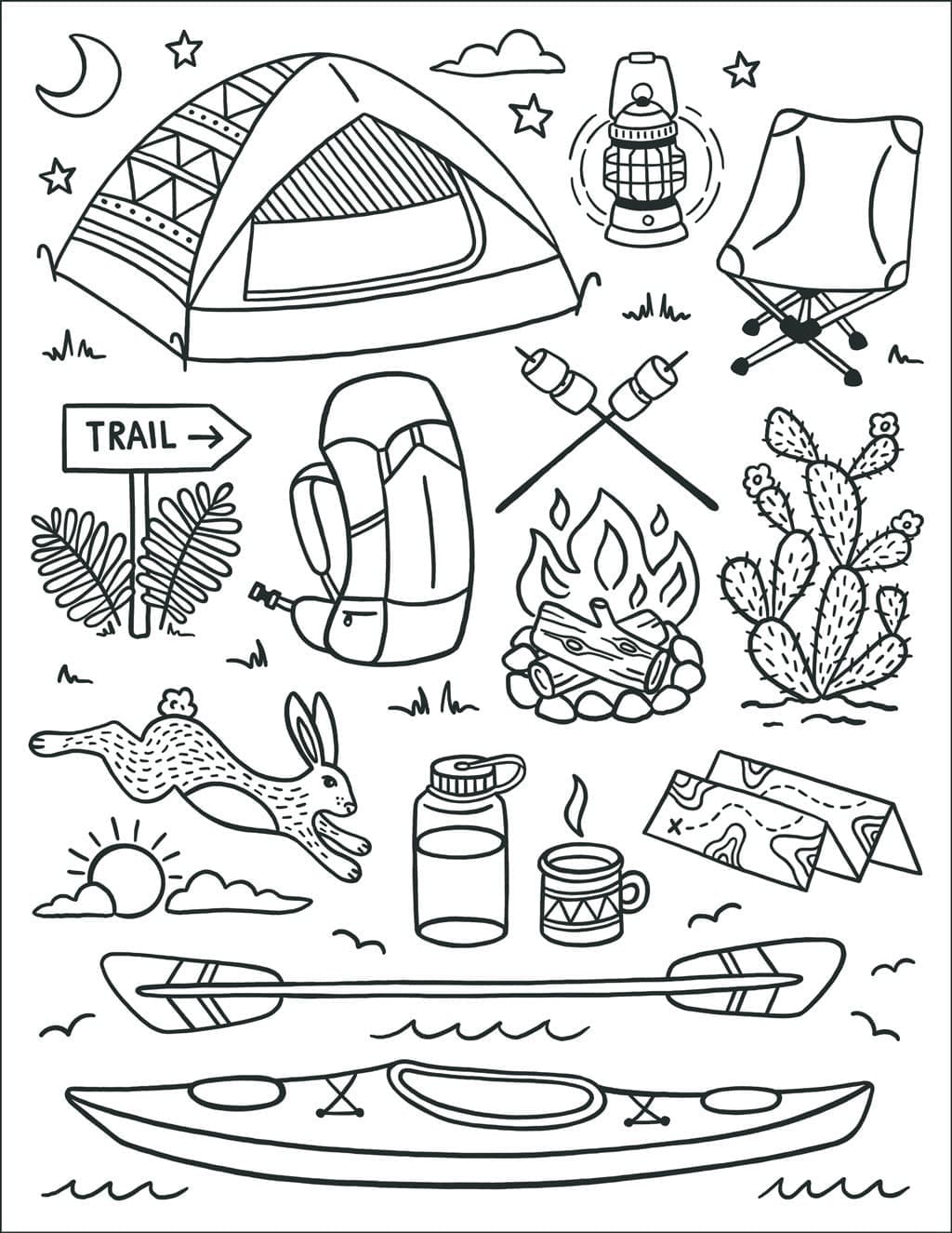 Dessin de Camping Gratuit coloring page