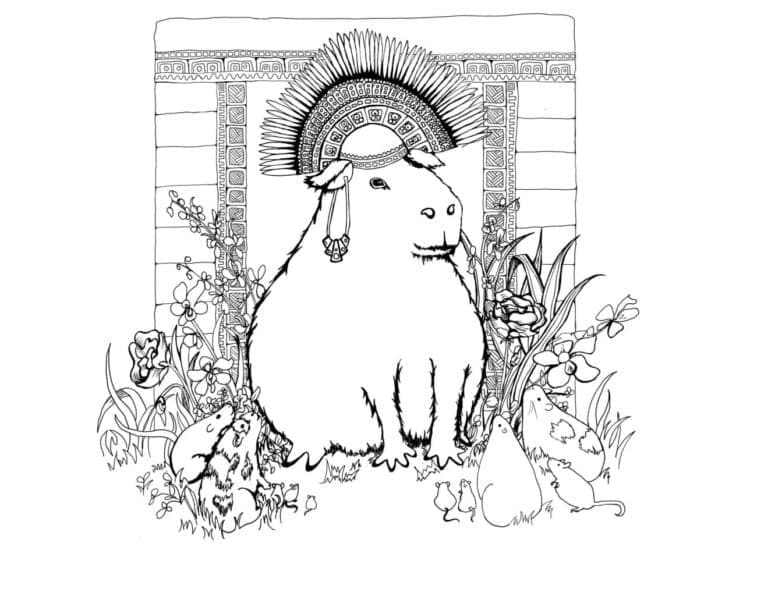 Dessin de Capybara Gratuit coloring page