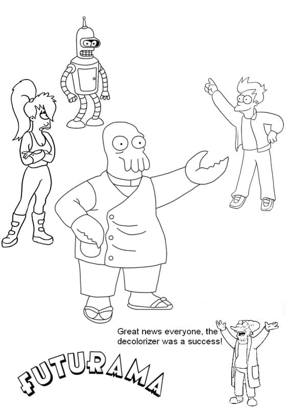 Dessin de Futurama Gratuit coloring page