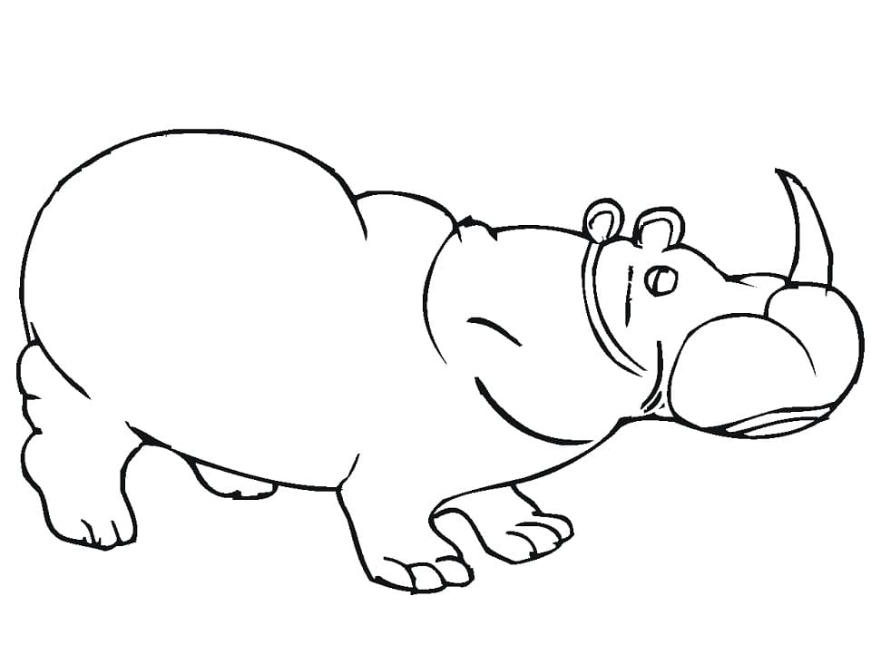 Dessin de Rhinocéros Gratuit coloring page
