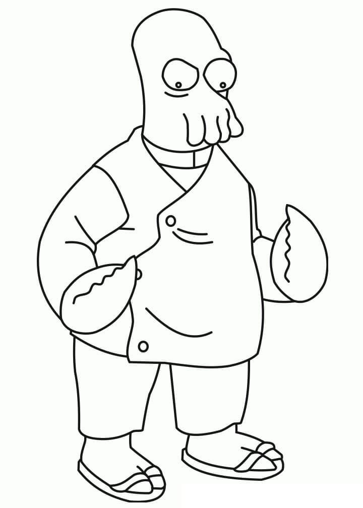 Docteur Zoidberg de Futurama coloring page