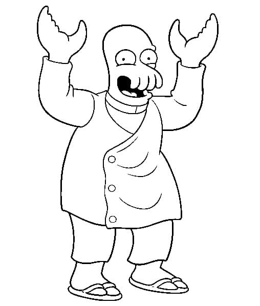 Docteur Zoidberg coloring page