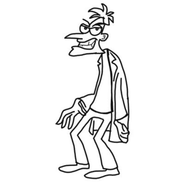 Coloriage Doofenshmirtz de Phinéas et Ferb