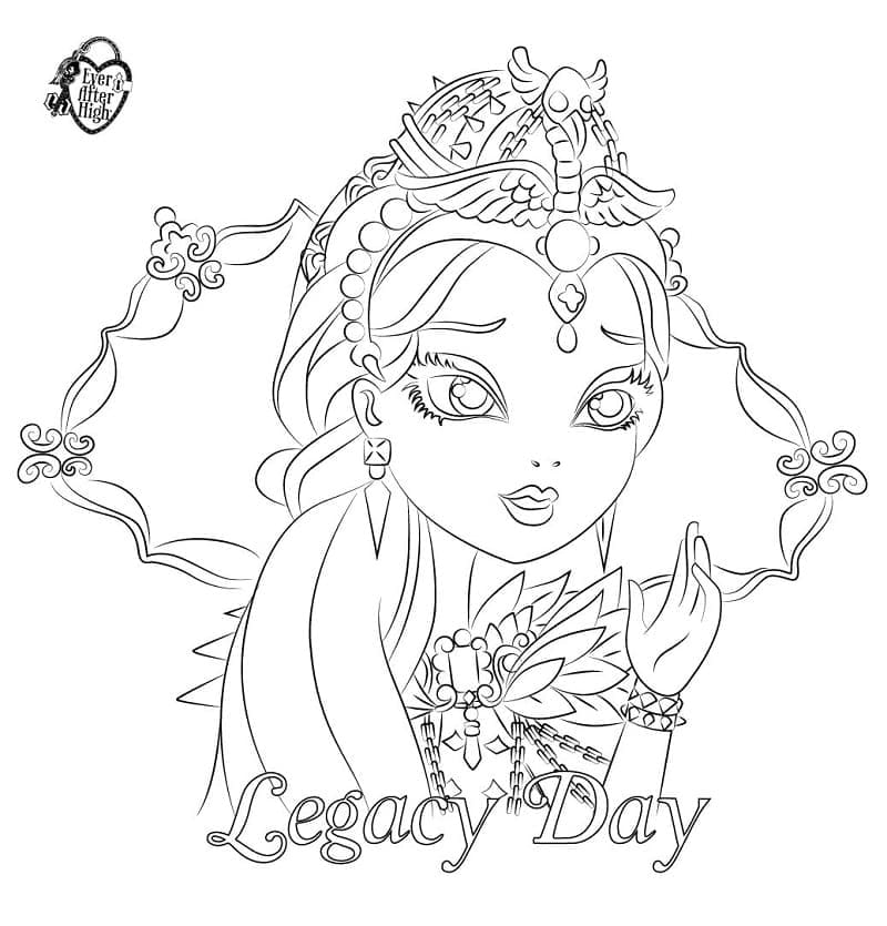 Coloriage Ever After High Legacy Day