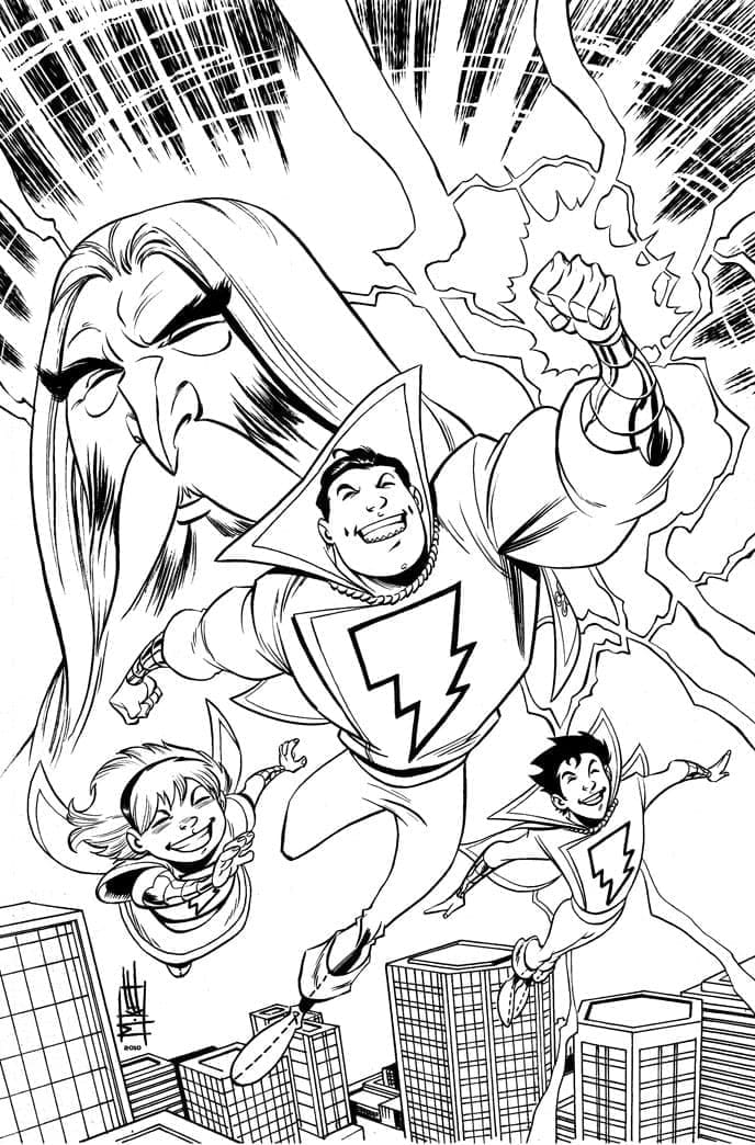 Famille Shazam coloring page