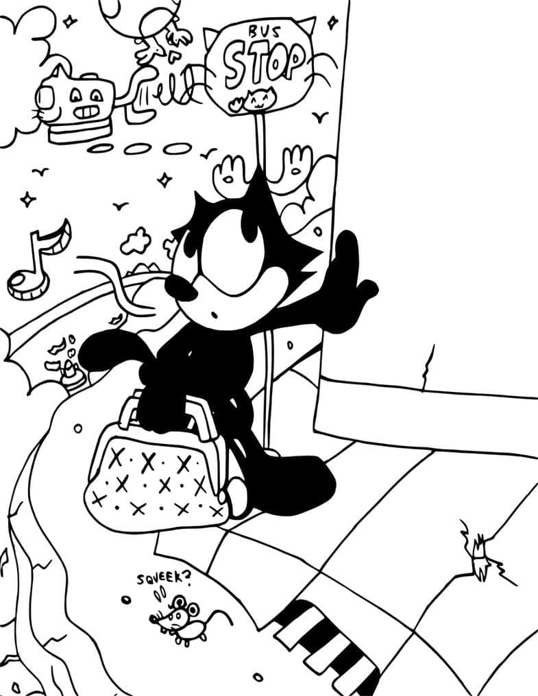 Félix le Chat Pour Enfants coloring page