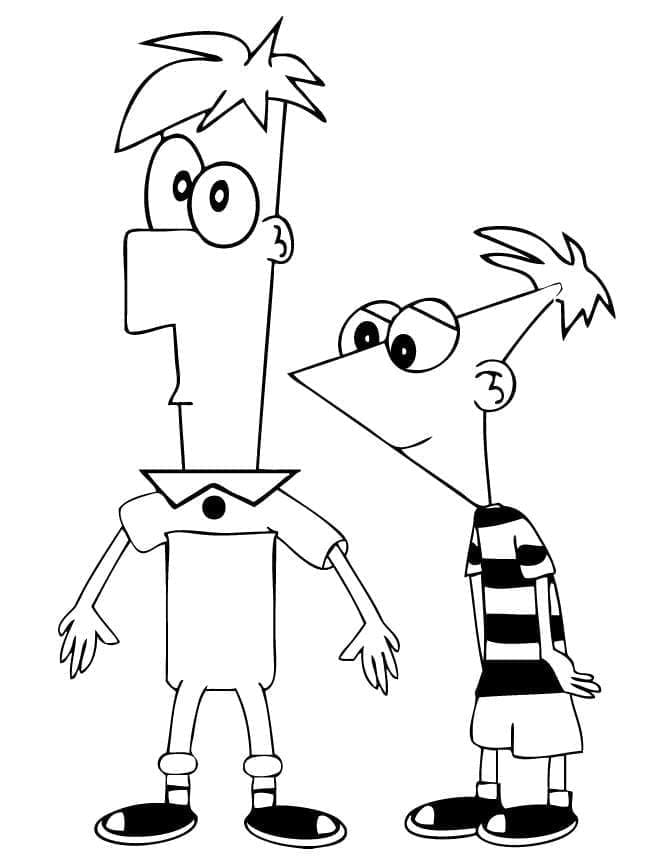 Ferb et Phinéas coloring page