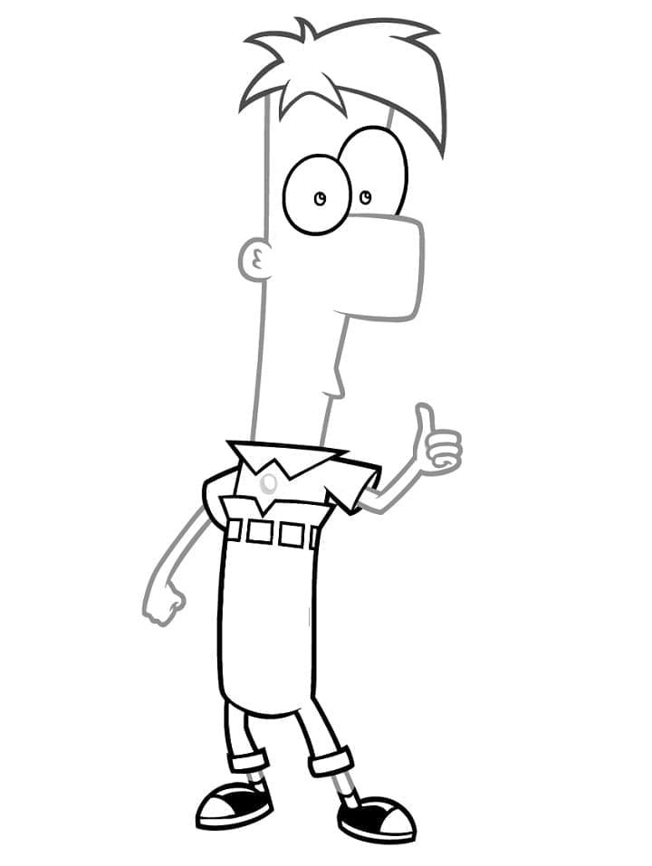 Ferb coloring page
