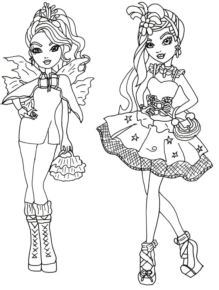 Filles de Ever After High coloring page