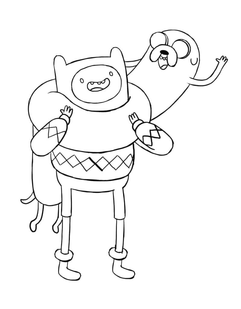 Finn et Jake Adventure Time coloring page