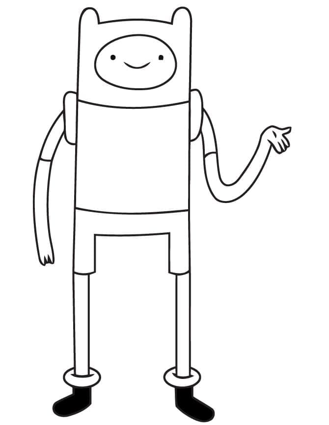 Coloriage Finn l'humain de Adventure Time