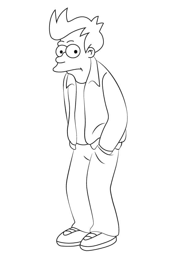 Fry de Futurama coloring page