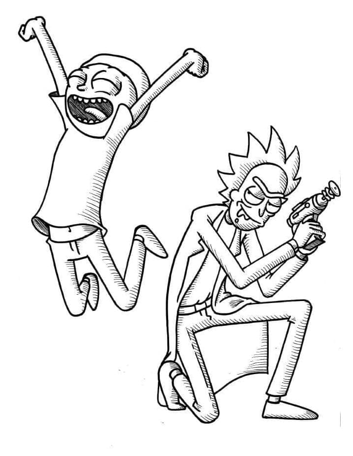 Génial Rick et Morty coloring page