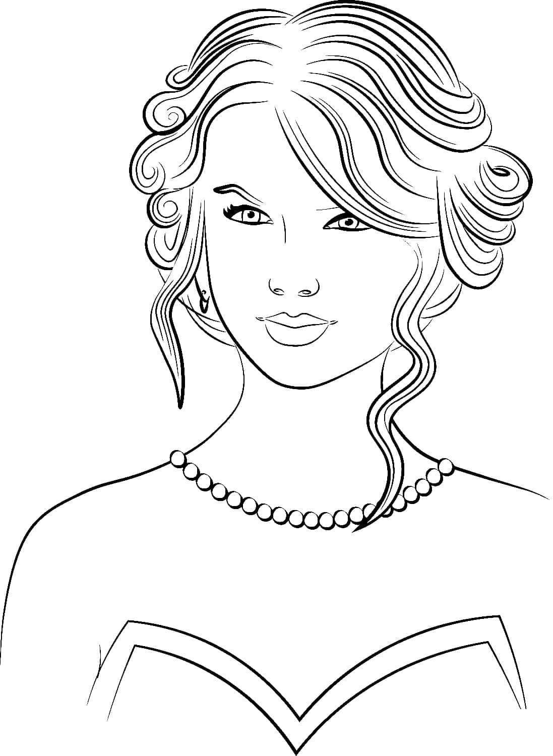 Coloriage Glamour Taylor Swift