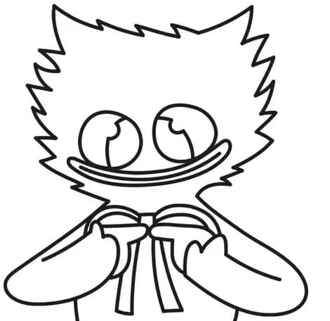 Coloriage Huggy Wuggy Facile