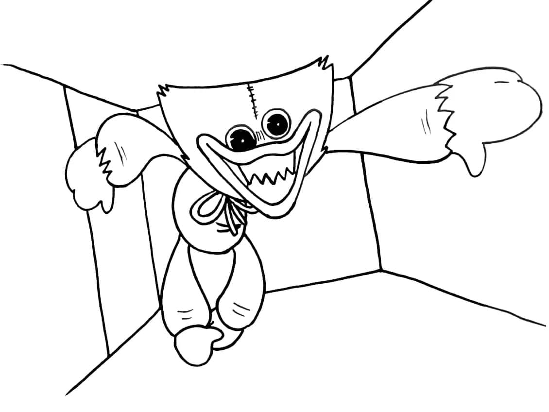 Coloriage Huggy Wuggy Horrible