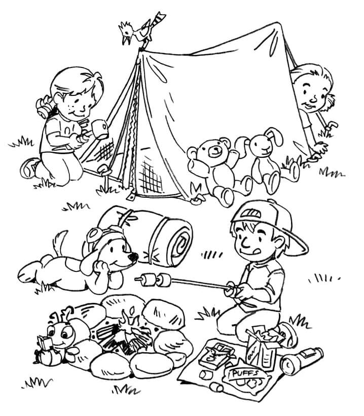 Image du Camping coloring page