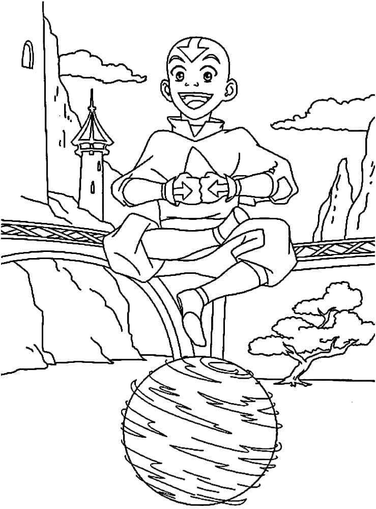 Incroyable Aang coloring page