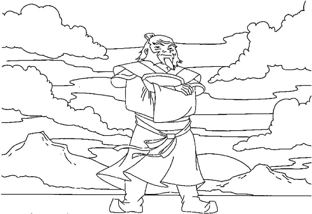 Iroh de Avatar, Le Dernier Maître de l’Air coloring page