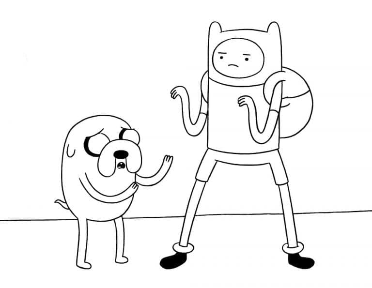 Jake et Finn coloring page