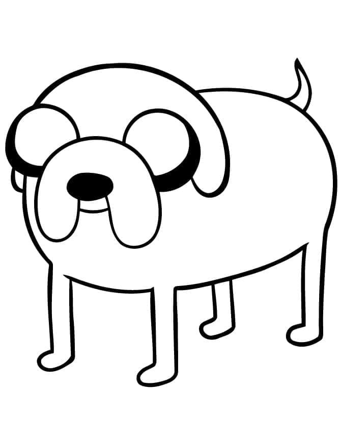 Coloriage Jake le chien de Adventure Time