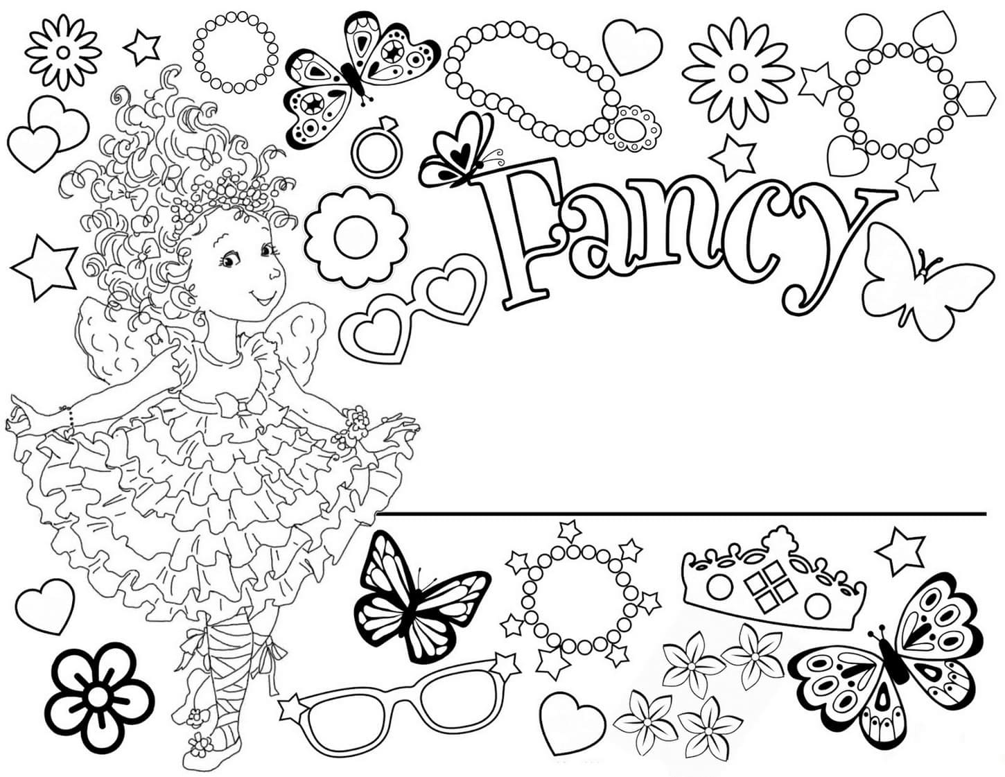 Joyeux Fancy Nancy coloring page