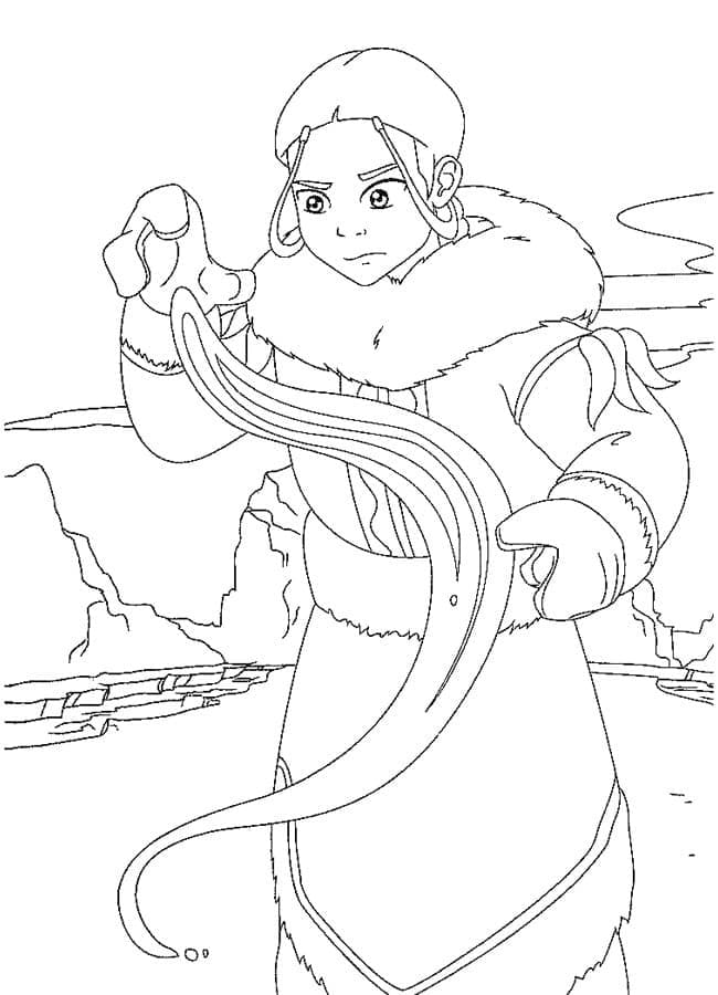 Katara Imprimable coloring page