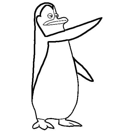 Kowalski dans Les Pingouins de Madagascar coloring page