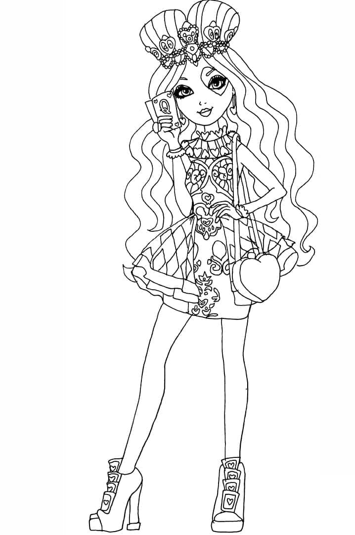 Lizzie Hearts dans Ever After High coloring page
