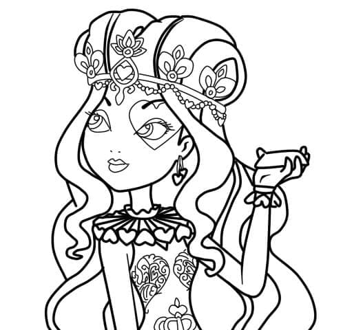 Coloriage Lizzie Hearts de Ever After High