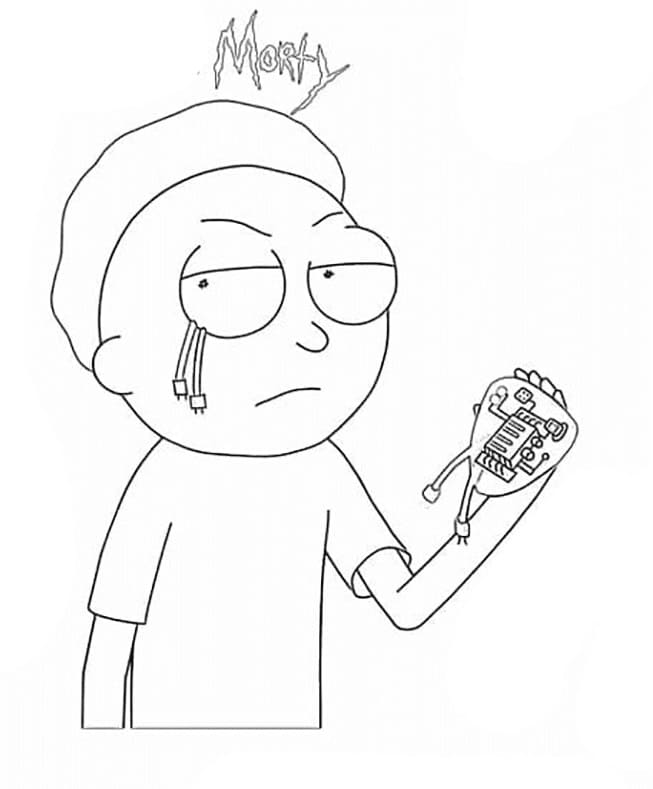 Méchant Morty Smith coloring page
