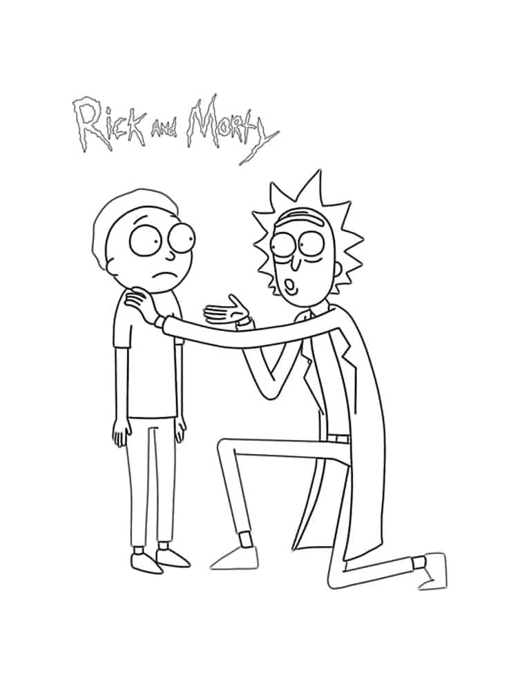 Morty et Rick coloring page