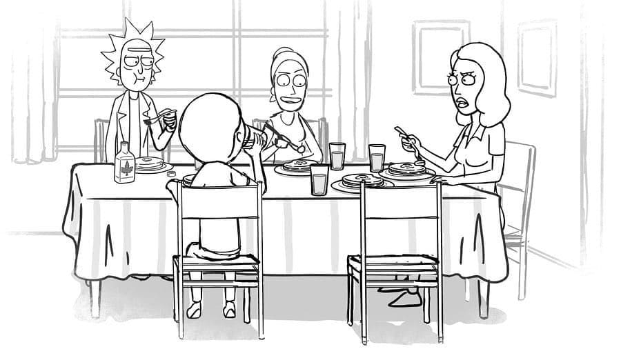 Morty et sa Famille coloring page