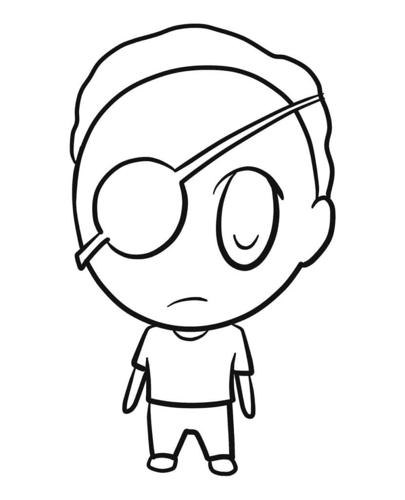 Morty Smith Chibi coloring page