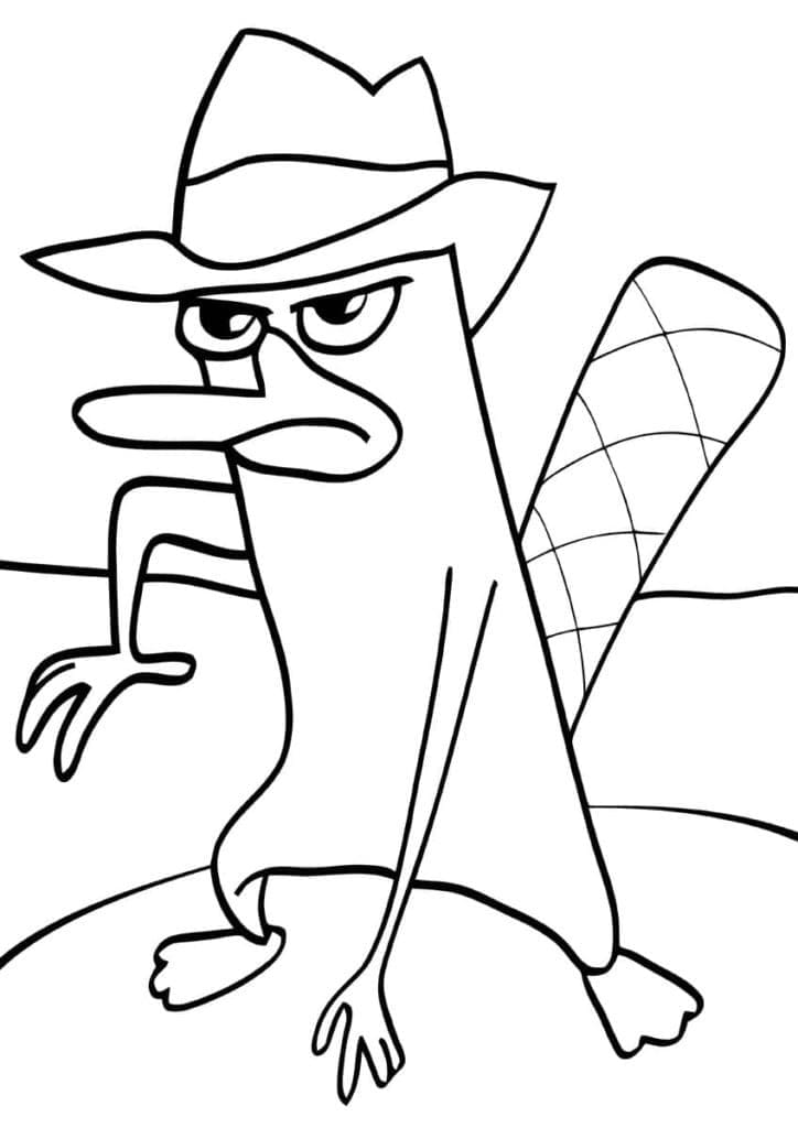 Perry l’ornithorynque de Phinéas et Ferb coloring page
