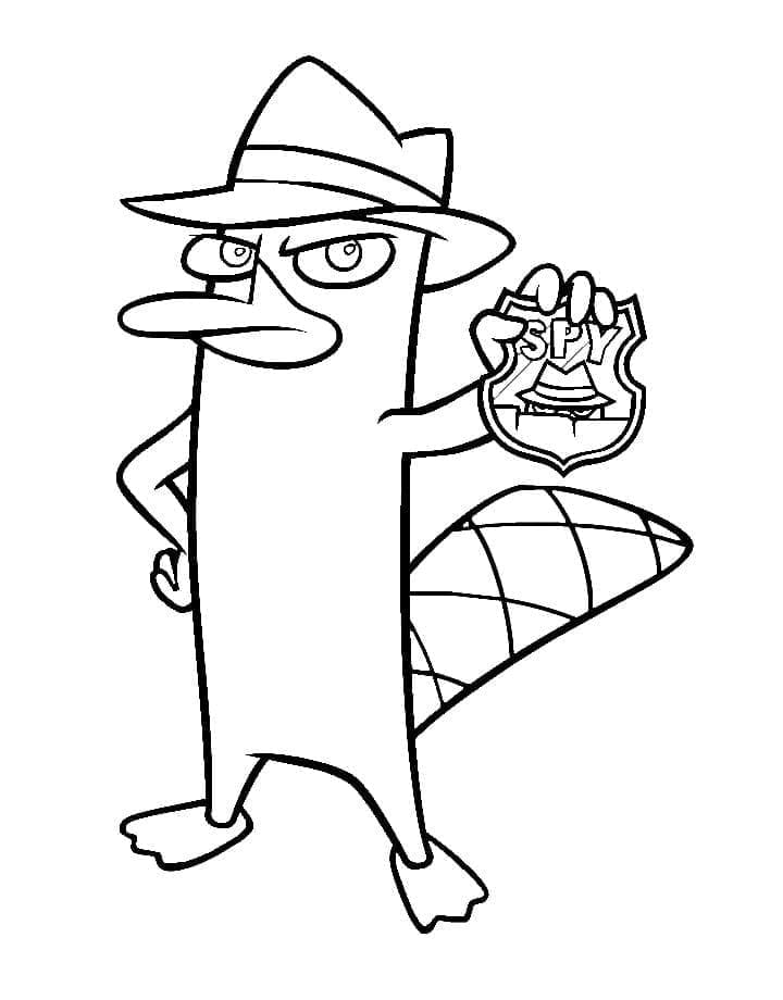 Perry l’ornithorynque coloring page