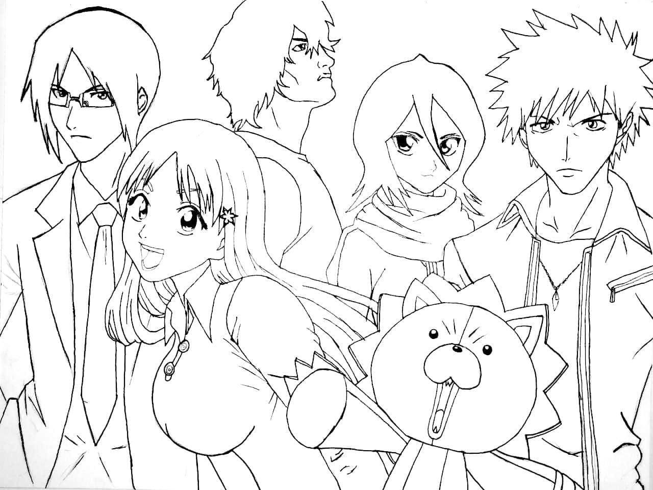Coloriage Personnages de Anime Bleach