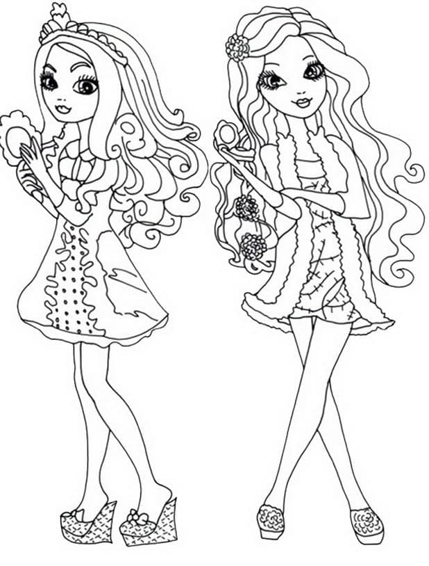 Coloriage Personnages de Ever After High
