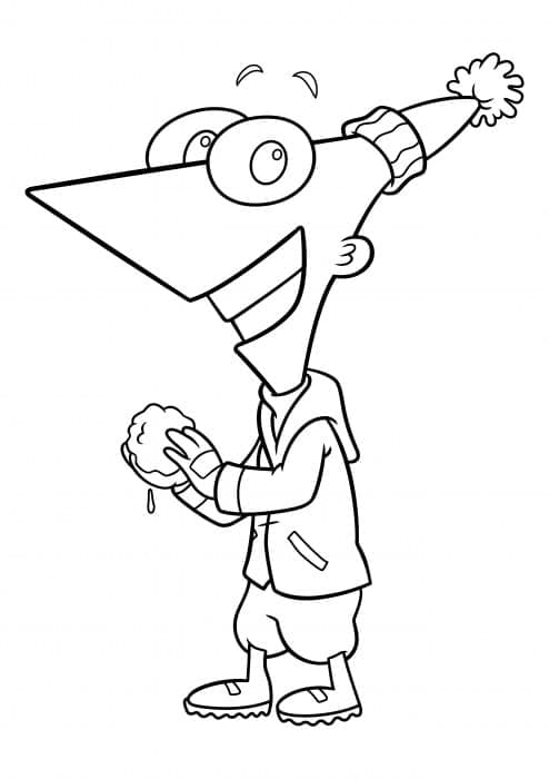 Phinéas Souriant coloring page