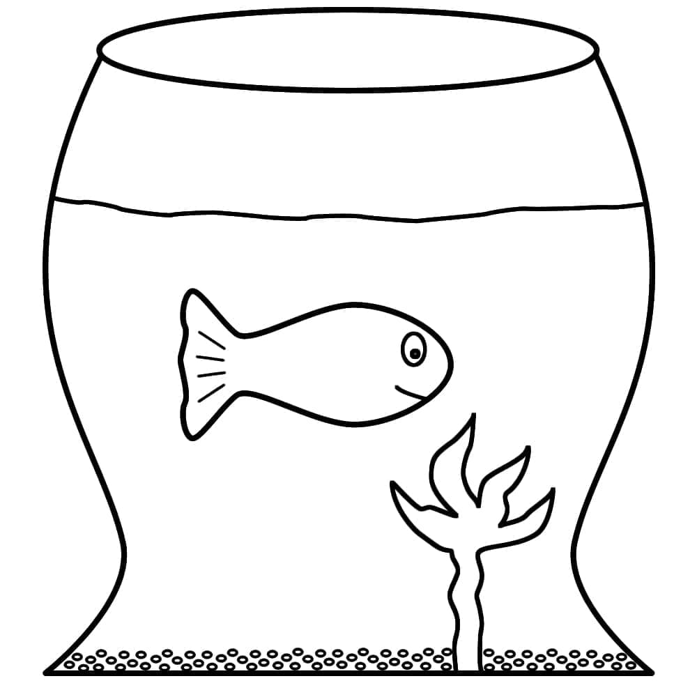Poisson Rouge Facile coloring page