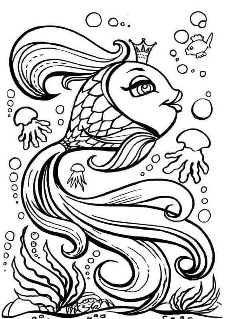 Coloriage Poisson Rouge Incroyable