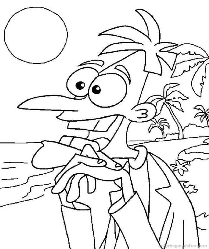 Portrait Officiel de Doofenshmirtz coloring page