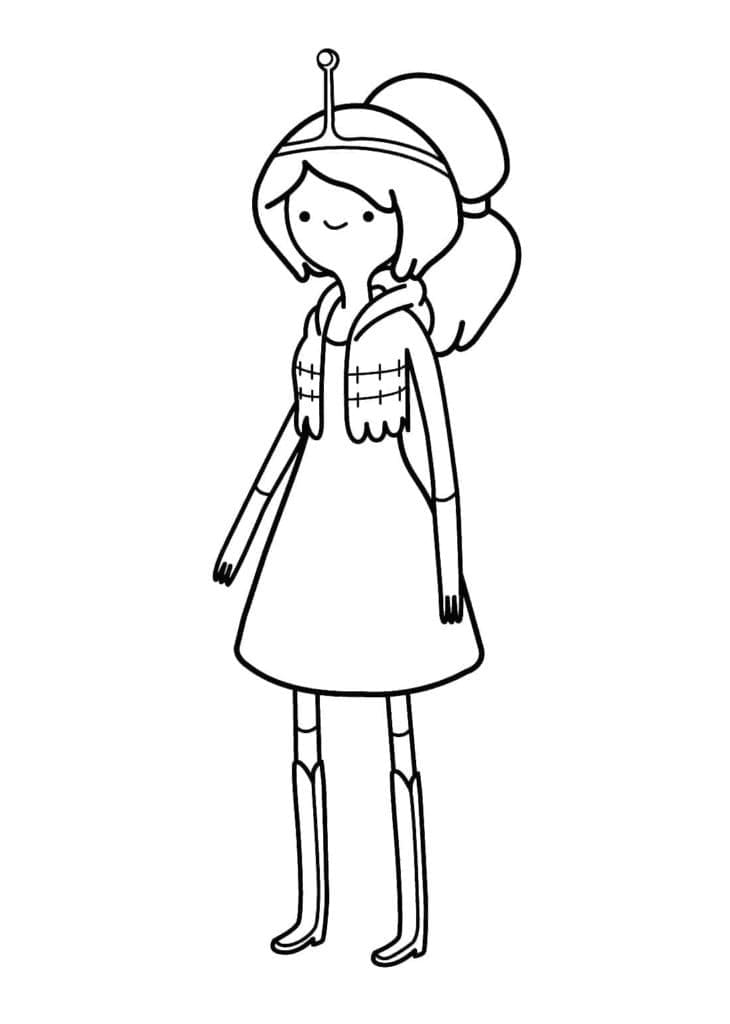 Coloriage Princesse Chewing-Gum Adventure Time