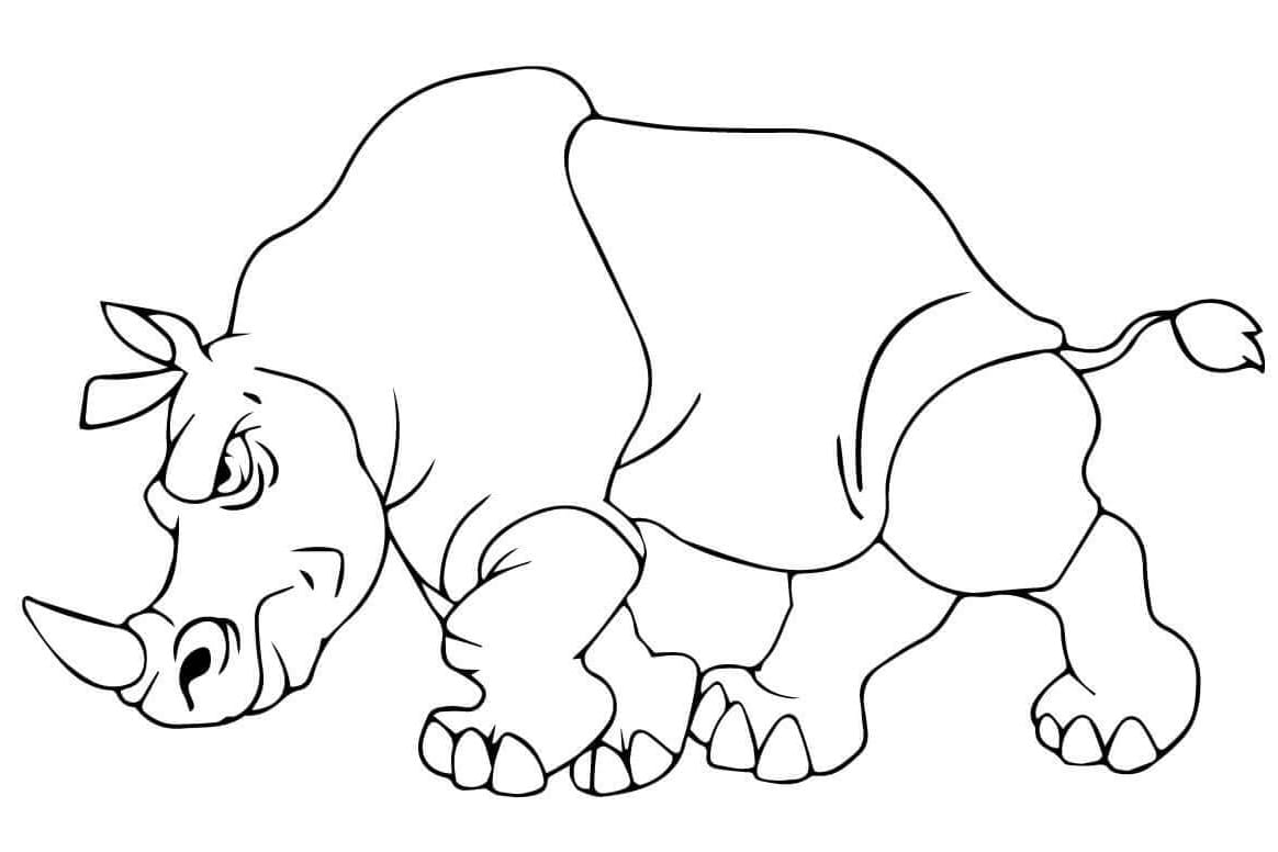 Rhinocéros en Colère coloring page