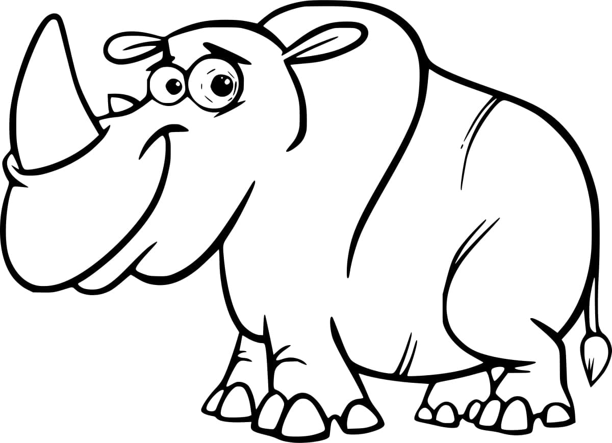 Rhinocéros Hilarant coloring page