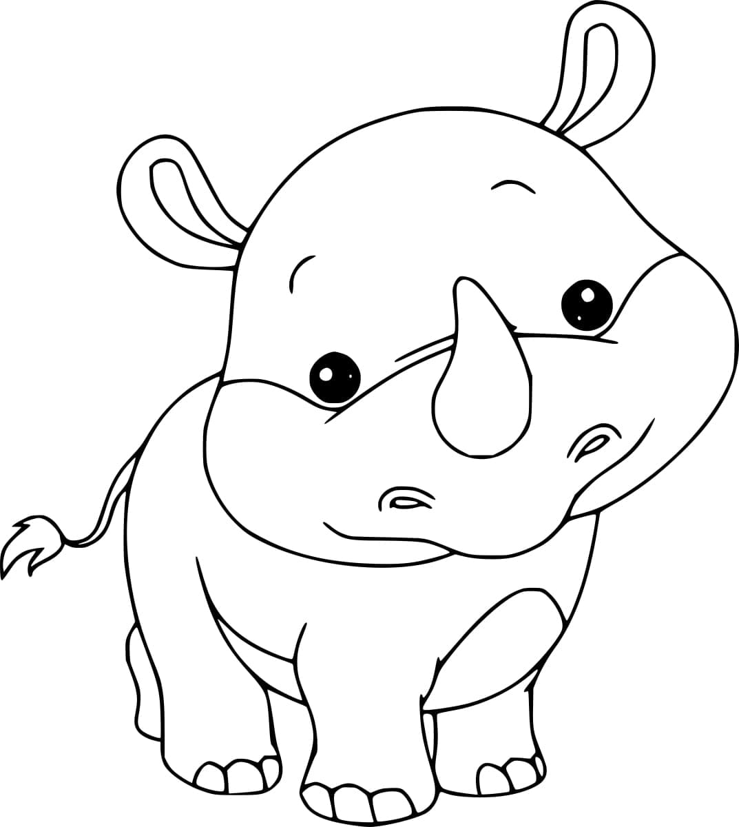 Rhinocéros Mignon coloring page