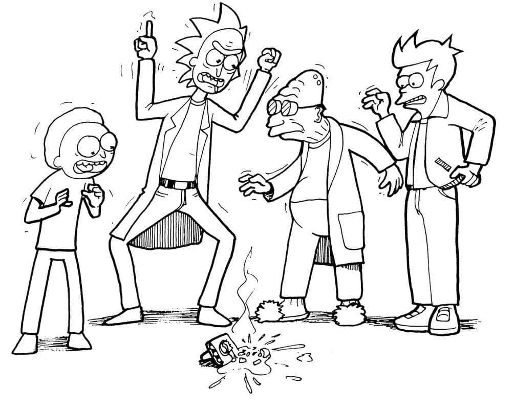 Coloriage Rick et Morty 5